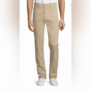 MEN'S Adriano Goldschmied Tellis Chino Pants 36/34 Tan Beige Modern Slim Khaki